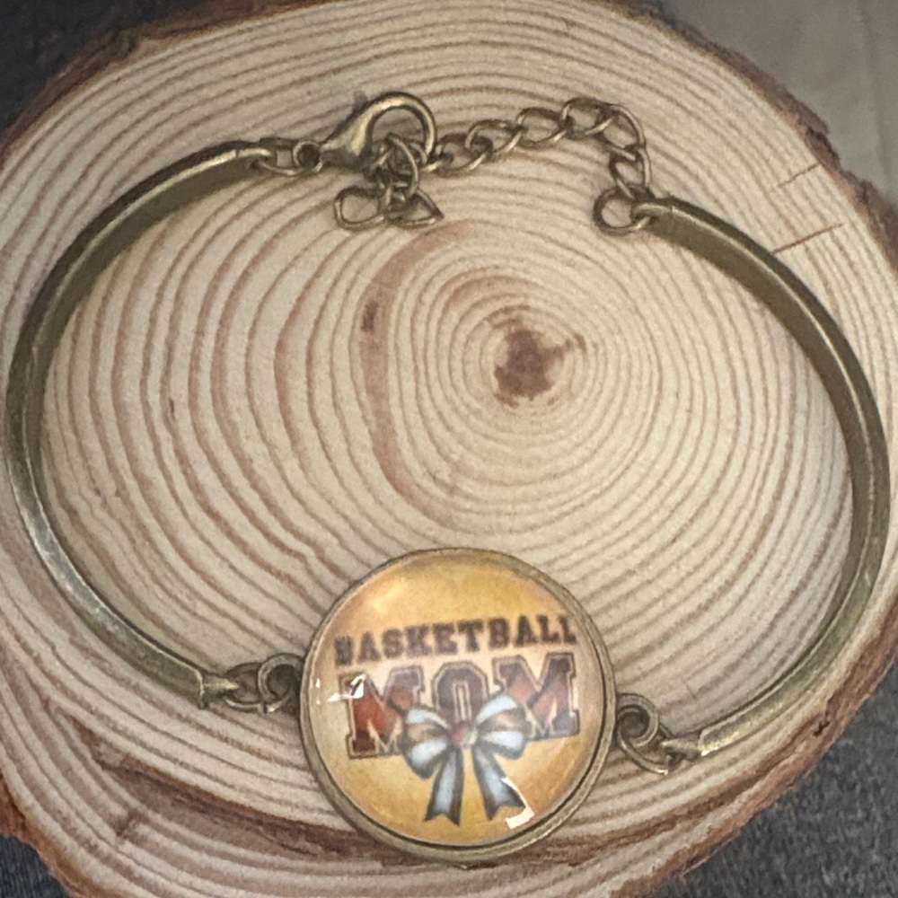 Hand Crafted Basketball Mom Bracelet